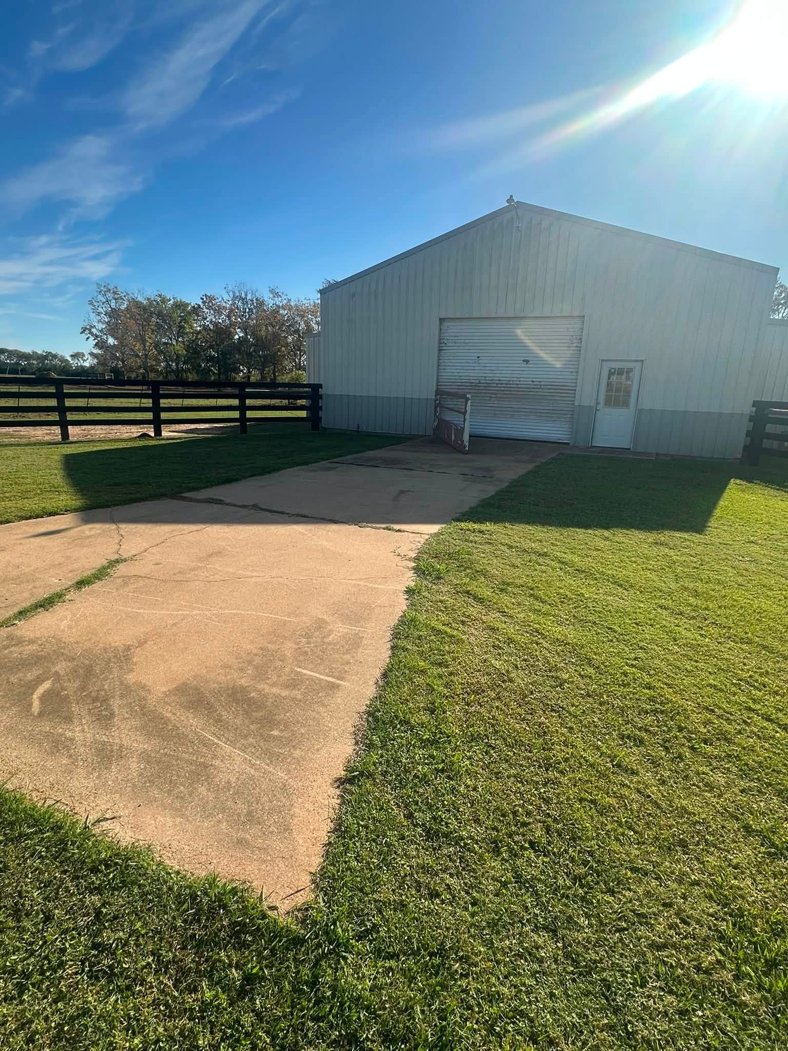 Barn before washing, covered in dirt and grime